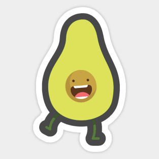 Happy Avocado Sticker